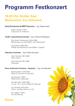 Programm Festkonzert
