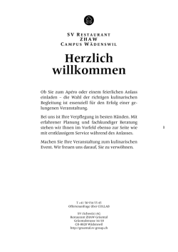 Herzlich willkommen - Mensa Vista