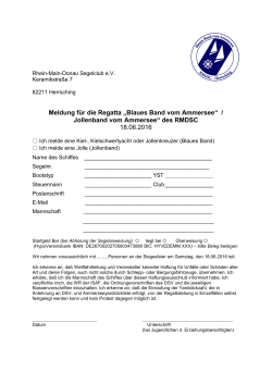 Meldeformular - RMD Segelclub eV