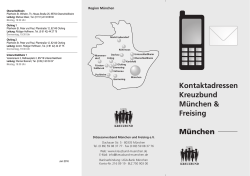 Kontaktliste - Region Muenchen - Kreuzbund Diözesanverband