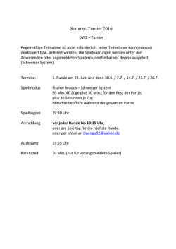 Sommerturnier 2016 - des Pinneberger SC
