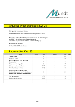 Aktuelles KW 25 - Mundt Pflanzenhandel in Apen