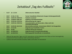 Zeitablauf Tag des Fußballs