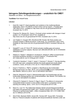 Iatrogene Zahnl&auml;ngen&auml;nderungen &ndash; urs&auml;chlich - Dental