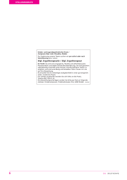 Dipl. Ergotherapeutin / Dipl. Ergotherapeut