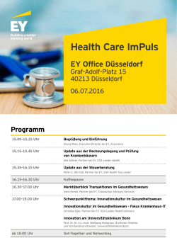 Health Care ImPuls - D&uuml;sseldorf - 6.07.2016
