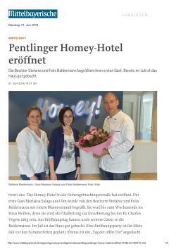 Pentlinger Homey‐Hotel eröffnet