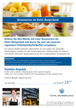 Genussreise im Hotel Burgenland Familien