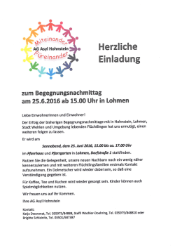 Herzliche Einladung