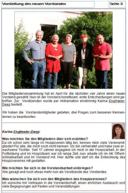 Wir haben einen neuen Vorstand! Die Damen und der Herr stellen