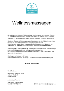 Wellnessmassagen - Brunnenhof Akademie GmbH