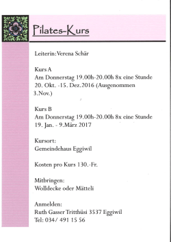 Infos und Anmeldung - gesundheitspraxis