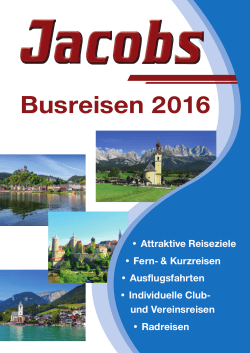 Busreisen 2016 - Jacobs Reisedienst