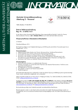 information - Zentrale Universit&auml;tsverwaltung - Martin