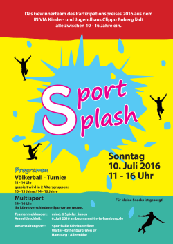 Sonntag 10. Juli 2016 11 - 16 Uhr