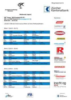 Startliste - Sport Union Schweiz