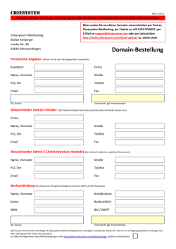 Domain-Bestellung