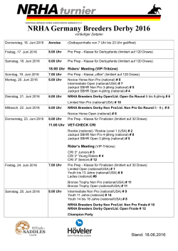 NRHA Germany Breeders Derby 2016