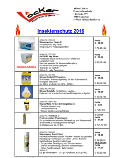 Insektenschutz 2016