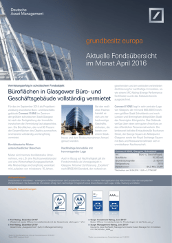 grundbesitz europa Aktuelle Fondsübersicht im Monat Mai 2016