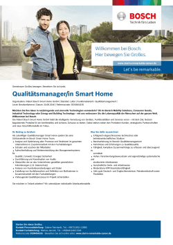 Qualitätsmanager/in Smart Home