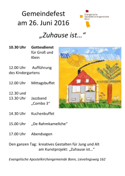 Gemeindefest am 28 - Apostelkirche-Bonn