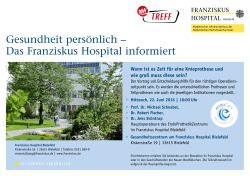Gesundheit persönlich – Das Franziskus Hospital informiert