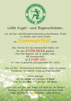ein Sommerfeststatt.