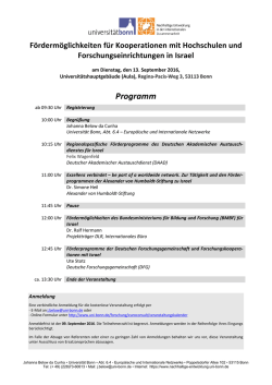 Programm - Universität Bonn