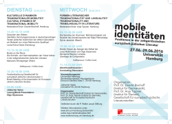 mobile identitäten - Universität Hamburg
