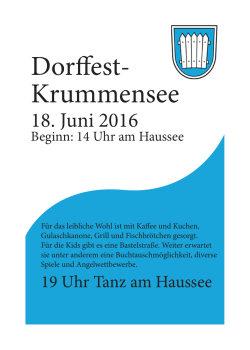 Dorffest- Krummensee