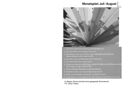 Juli - August 2016 - Evangelische Kirchengemeinde Schlo&szlig; Neuhaus