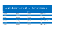 Turnierübersicht