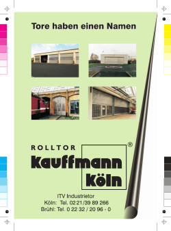 Rolltor-Katalog - ITV Industrietorvertrieb Brühl