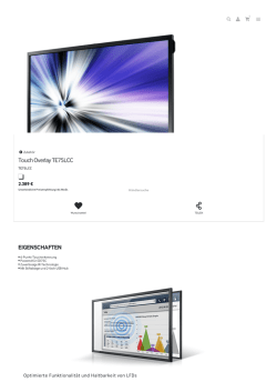 EIGENSCHAFTEN Touch Overlay TE75LCC