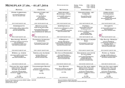 Menuplan - Mensa Technikum