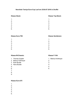 Nennliste Tamiya Euro-Cup Lauf am 23/24.07.2016 in Druffel