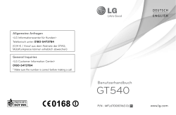 Bedienungsanleitung LG GT540 Optimus - Handy
