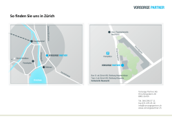 Lageplan Standort Zürich