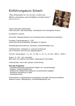 Einführungskurs Schach