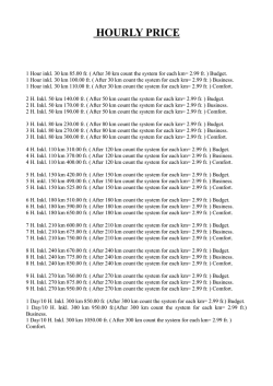 hourly price - Your Taxi GMBH