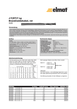 Page 1 J-Y(ST)Y Lg Brandmeldekabel, rot @ Verwendung Diese