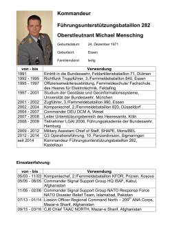 Kommandeur Führungsunterstützungsbataillon 282 Oberstleutnant