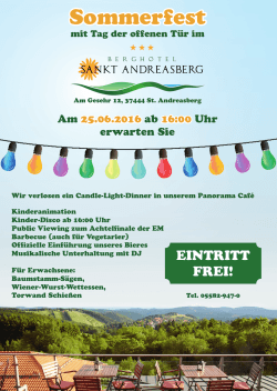 Sommerfest - Berghotel Sankt Andreasberg