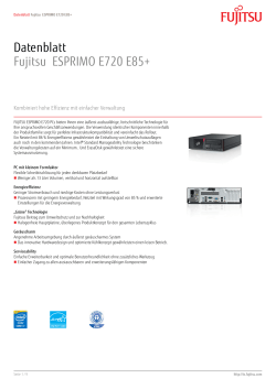 Datenblatt Fujitsu ESPRIMO E720 E85+