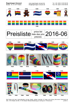 Preisliste 2016-06 - Regenbogen