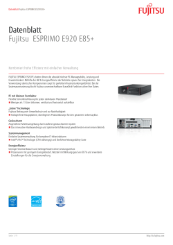 Datenblatt Fujitsu ESPRIMO E920 E85+