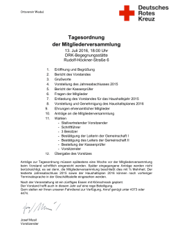 Tagesordnung - DRK Ortsverein Wedel e.V.