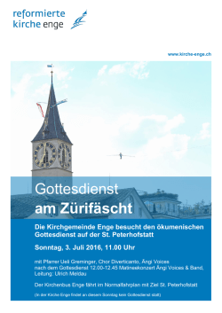 Gottesdienst am Z&uuml;rif&auml;scht