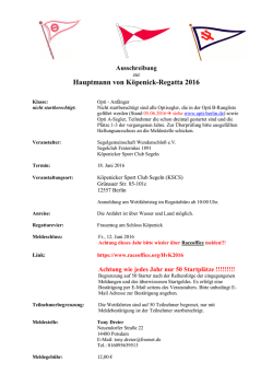 Hauptmann von K&ouml;penick-Regatta 2016